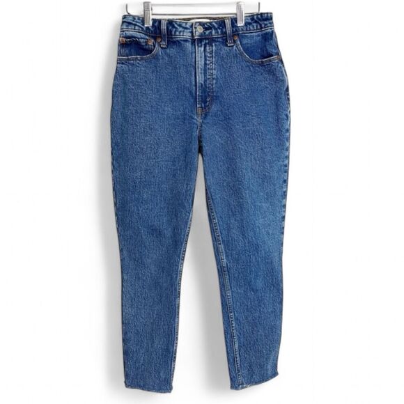 A&F Curve Love The Skinny High Rise Raw Hem Jeans Size 27/4 - Picture 2 of 9